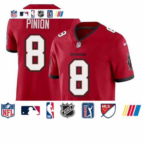 Personalized Tampa Bay Buccaneers #8 Bradley Pinion Men’s Red Limited Jersey