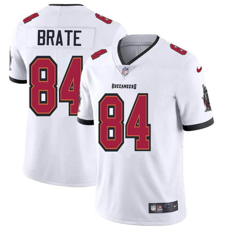 Personalized Tampa Bay Buccaneers #84 Cameron Brate Men’s White Limited Jersey