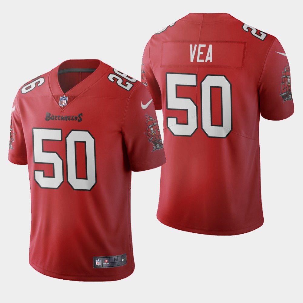 Personalized Tampa Bay Buccaneers #50 Vita Vea Red Men’s 2020 Limited NFL Jersey