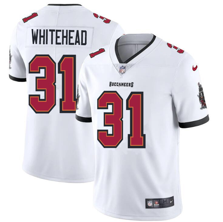 Personalized Tampa Bay Buccaneers #31 Jordan Whitehead Men’s White Limited Jersey