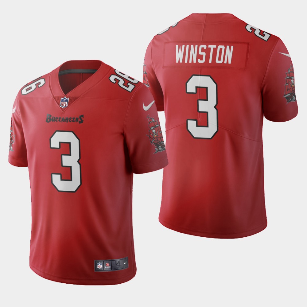 Personalized Tampa Bay Buccaneers #3 Jameis Winston Red Men’s 2020 Limited NFL Jersey