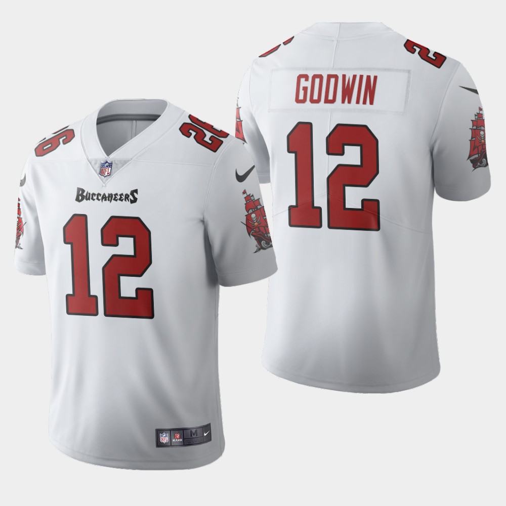 Personalized Tampa Bay Buccaneers #12 Chris Godwin White Men’s 2020 Limited NFL Jersey