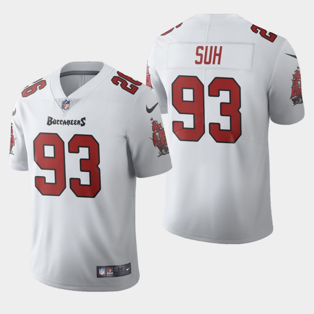 Personalized Tampa Bay Buccaneers #93 Ndamukong Suh White Men’s 2020 Limited NFL Jersey