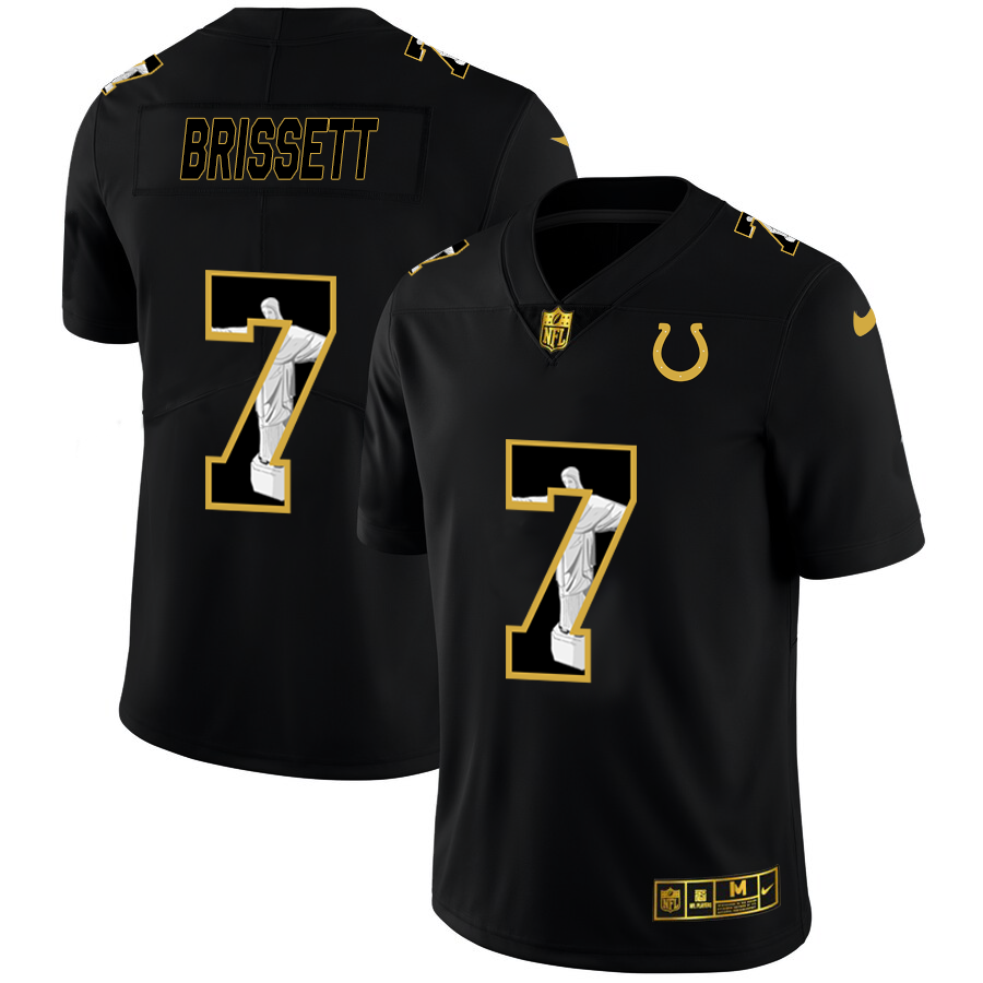 Personalized Indianapolis Colts #7 Jacoby Brissett Men’s Carbon Black Cristo Redentor Limited NFL Jersey