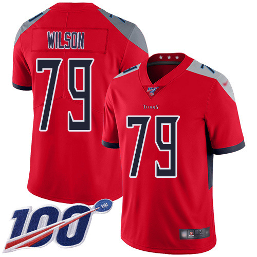 Personalized Titans #79 Isaiah Wilson Red Men’s Stitched NFL Limited Inverted Legend 100th Season Jersey