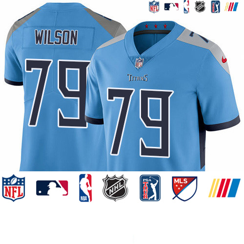 Personalized Titans #79 Isaiah Wilson Light Blue Alternate Men’s Stitched NFL Untouchable Limited Jersey