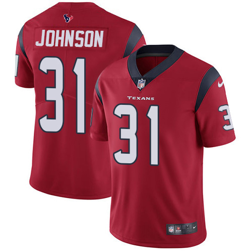 Personalized Texans #31 David Johnson Red Alternate Men’s Stitched NFL Untouchable Limited Jersey