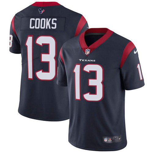 Personalized Texans #13 Brandin Cooks Navy Blue Team Color Men’s Stitched NFL Untouchable Limited Jersey