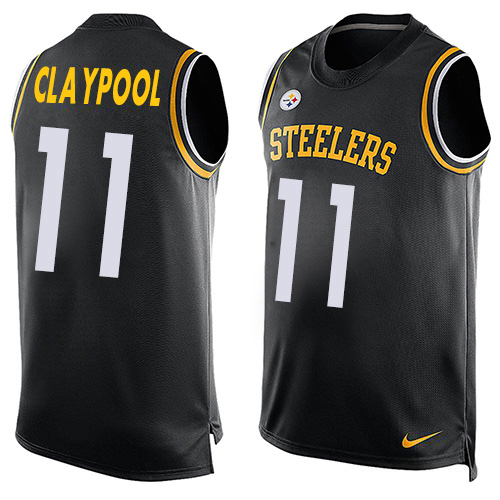 Personalized Steelers #11 Chase Claypool Black Team Color Men’s Stitched NFL Limited Tank Top Jersey