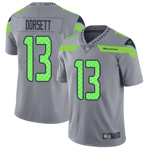 Personalized Seahawks #13 Phillip Dorsett Gray Men’s Stitched NFL Limited Inverted Legend Jersey