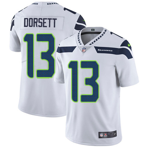 Personalized Seahawks #13 Phillip Dorsett White Men’s Stitched NFL Untouchable Limited Jersey