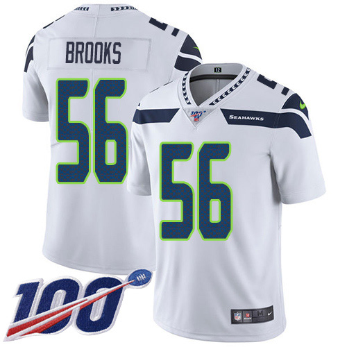 Personalized Seahawks #56 Jordyn Brooks White Men’s Stitched NFL 100th Season Untouchable Limited Jersey