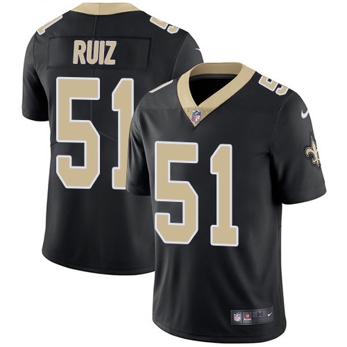 Personalized Saints #51 Cesar Ruiz Black Team Color Men’s Stitched NFL Untouchable Limited Jersey