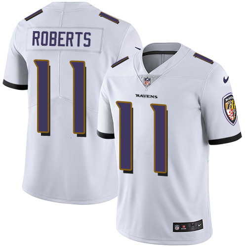Personalized Ravens #11 Seth Roberts White Men’s Stitched NFL Untouchable Limited Jersey