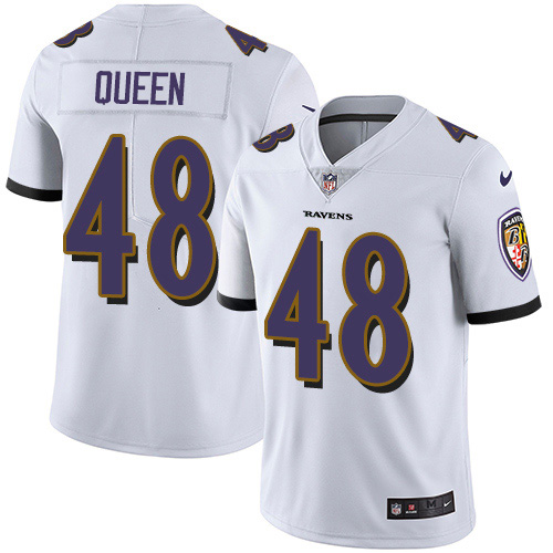 Personalized Ravens #48 Patrick Queen White Men’s Stitched NFL Untouchable Limited Jersey