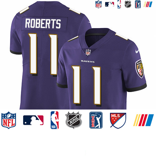 Personalized Ravens #11 Seth Roberts Purple Team Color Men’s Stitched NFL Untouchable Limited Jersey
