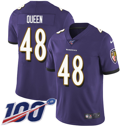 Personalized Ravens #48 Patrick Queen Purple Team Color Men’s Stitched NFL 100th Season Untouchable Limited Jersey