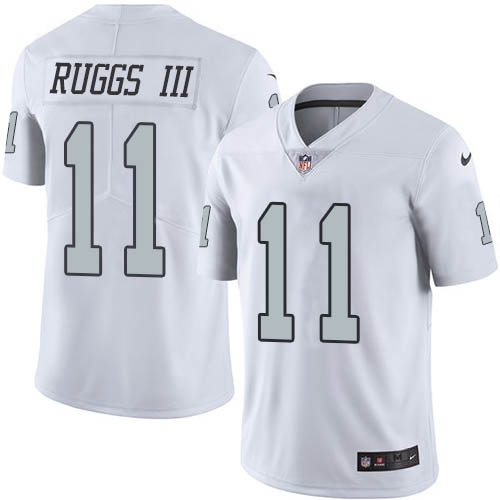 Personalized Raiders #11 Henry Ruggs III White Men’s Stitched NFL Limited Rush Jersey