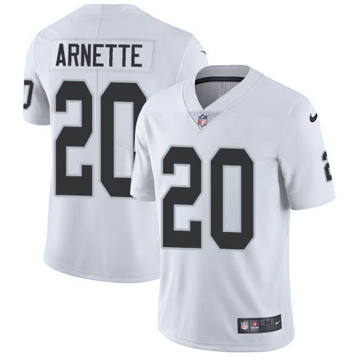 Personalized Raiders #20 Damon Arnette White Men’s Stitched NFL Untouchable Limited Jersey
