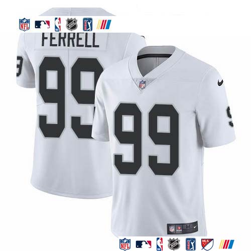 Personalized Raiders #99 Clelin Ferrell White Men’s Stitched NFL Untouchable Limited Jersey