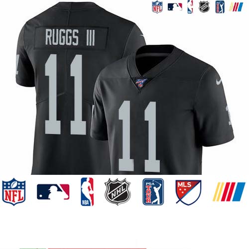 Personalized Raiders #11 Henry Ruggs III Black Team Color Men’s Stitched NFL 100th Season Untouchable Limited Jersey