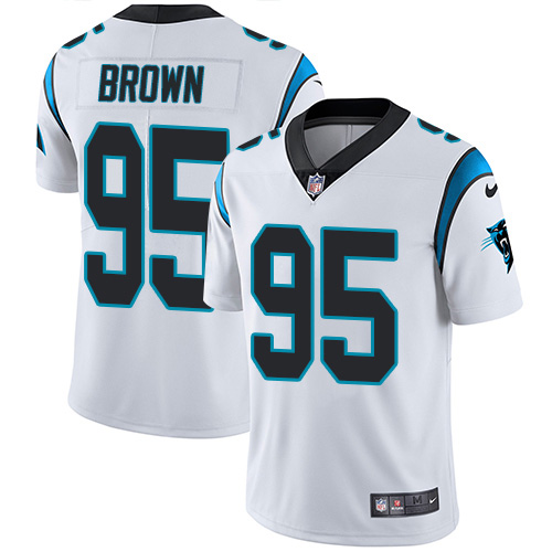 Personalized Panthers #95 Derrick Brown White Men’s Stitched NFL Untouchable Limited Jersey