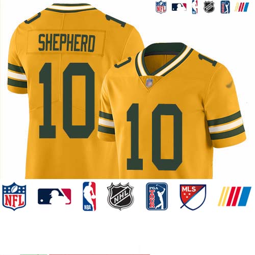 Personalized Packers #10 Darrius Shepherd Gold Men’s Stitched NFL Limited Inverted Legend Jersey