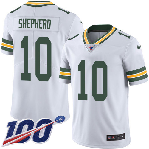 Personalized Packers #10 Darrius Shepherd White Men’s Stitched NFL 100th Season Untouchable Limited Jersey