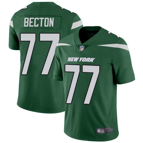Personalized Jets #77 Mekhi Becton Green Team Color Men’s Stitched NFL Untouchable Limited Jersey