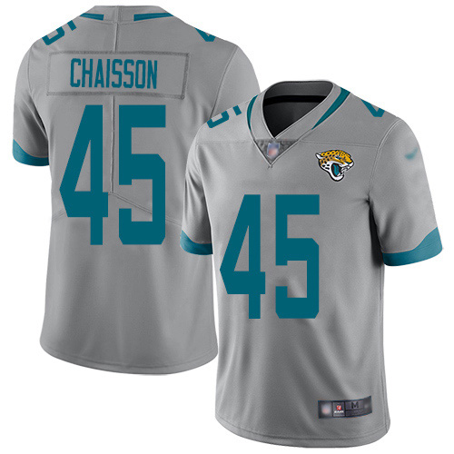 Personalized Jaguars #45 K’Lavon Chaisson Silver Men’s Stitched NFL Limited Inverted Legend Jersey