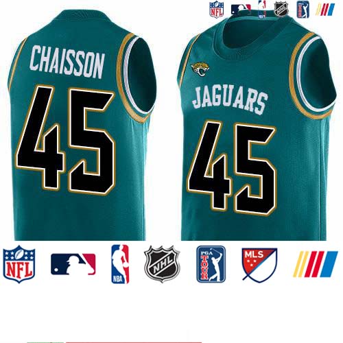Personalized Jaguars #45 K’Lavon Chaisson Teal Green Alternate Men’s Stitched NFL Limited Tank Top Jersey