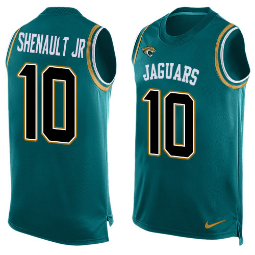 Personalized Jaguars #10 Laviska Shenault Jr. Teal Green Alternate Men’s Stitched NFL Limited Tank Top Jersey