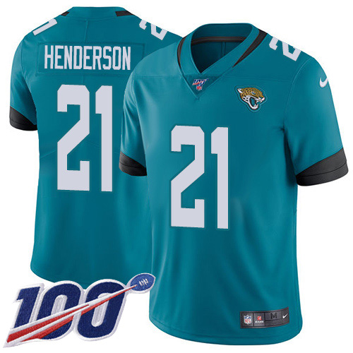 Personalized Jaguars #21 C.J. Henderson Teal Green Alternate Men’s Stitched NFL 100th Season Untouchable Limited Jersey