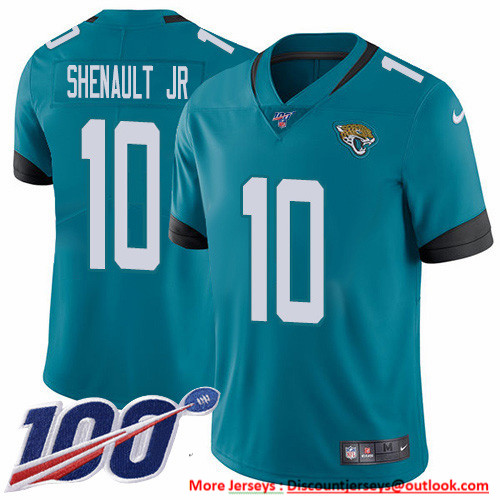 Personalized Jaguars #10 Laviska Shenault Jr. Teal Green Alternate Men’s Stitched NFL 100th Season Untouchable Limited Jersey