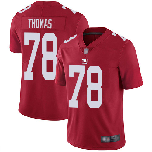 Personalized Giants #78 Andrew Thomas Red Men’s Stitched NFL Limited Inverted Legend Jersey