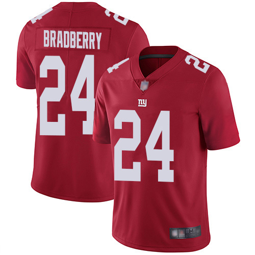 Personalized Giants #24 James Bradberry Red Men’s Stitched NFL Limited Inverted Legend Jersey