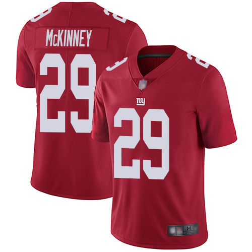 Personalized Giants #29 Xavier McKinney Red Men’s Stitched NFL Limited Inverted Legend Jersey