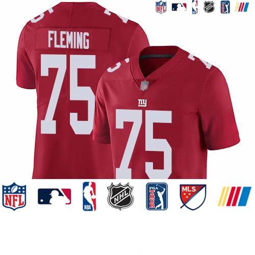 Personalized Giants #75 Cameron Fleming Red Men’s Stitched NFL Limited Inverted Legend Jersey
