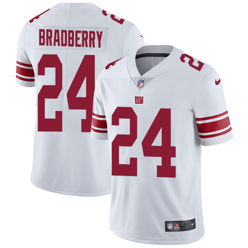 Personalized Giants #24 James Bradberry White Men’s Stitched NFL Untouchable Limited Jersey