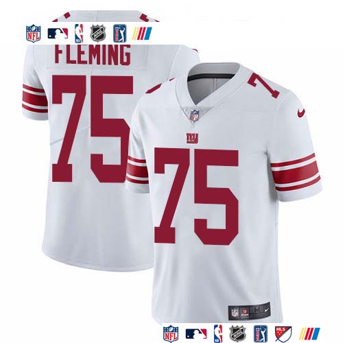 Personalized Giants #75 Cameron Fleming White Men’s Stitched NFL Untouchable Limited Jersey