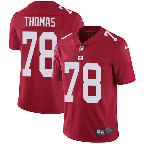 Personalized Giants #78 Andrew Thomas Red Alternate Men’s Stitched NFL Untouchable Limited Jersey