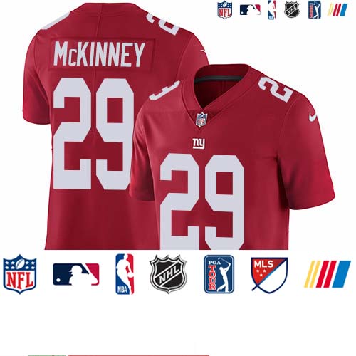 Personalized Giants #29 Xavier McKinney Red Alternate Men’s Stitched NFL Untouchable Limited Jersey