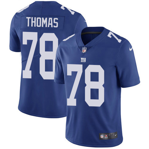 Personalized Giants #78 Andrew Thomas Royal Blue Team Color Men’s Stitched NFL Untouchable Limited Jersey