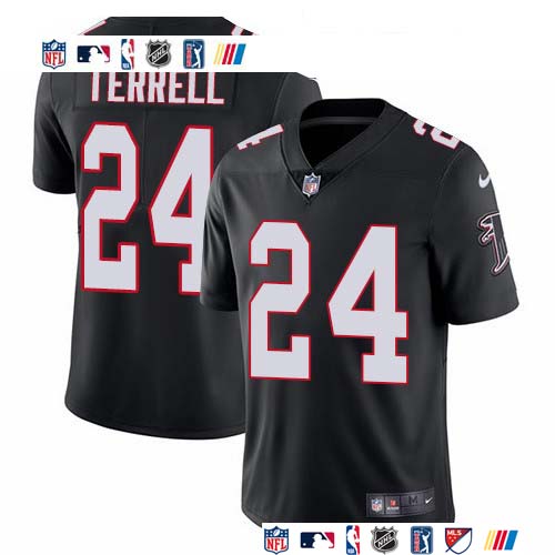 Personalized Falcons #24 A.J. Terrell Black Alternate Men’s Stitched NFL Untouchable Limited Jersey
