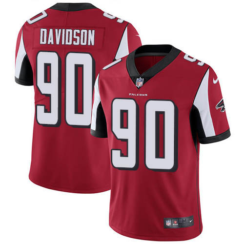 Personalized Falcons #90 Marlon Davidson Red Team Color Men’s Stitched NFL Untouchable Limited Jersey