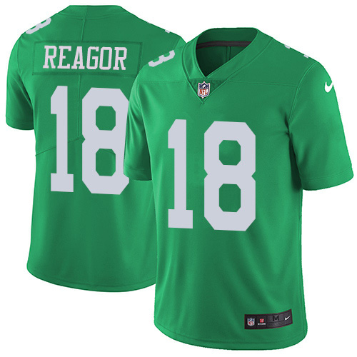 Personalized Eagles #18 Jalen Reagor Green Men’s Stitched NFL Limited Rush Jersey