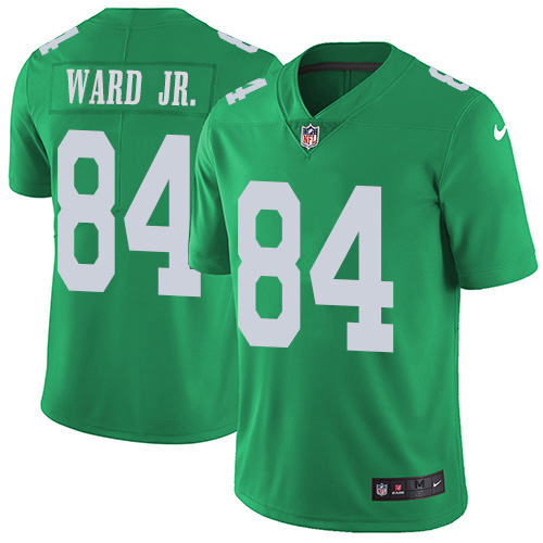 Personalized Eagles #84 Greg Ward Jr. Green Men’s Stitched NFL Limited Rush Jersey