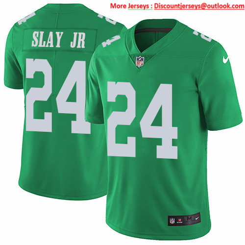 Personalized Eagles #24 Darius Slay Jr Green Men’s Stitched NFL Limited Rush Jersey