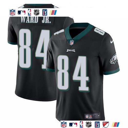 Personalized Eagles #84 Greg Ward Jr. Black Alternate Men’s Stitched NFL Untouchable Limited Jersey