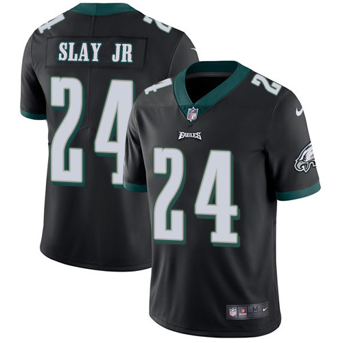 Personalized Eagles #24 Darius Slay Jr Black Alternate Men’s Stitched NFL Untouchable Limited Jersey
